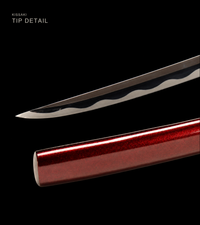 Unsharpened Night Owl Collector Katana — Mirror-Polished 5160, Wild Rayskin — gallery image 7