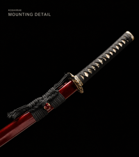 Unsharpened Night Owl Collector Katana — Mirror-Polished 5160, Wild Rayskin — gallery image 8