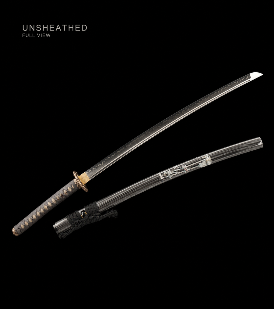 Golden Serpent Katana — Clay-Tempered T10, Bo-Hi — catalogue view 2