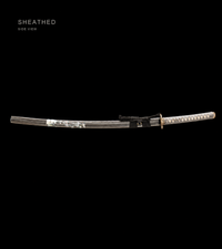 Unsharpened Golden Serpent Collector Katana — Clay-Tempered T10, Bo-Hi — gallery image 6