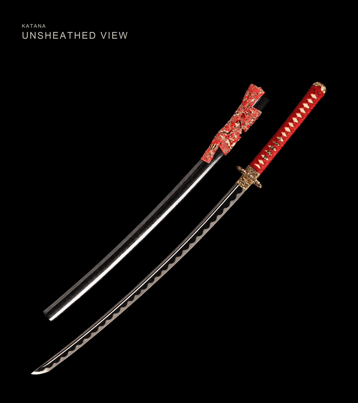 Wave Dragon Katana — Mirror-Polished 5160, Bo-Hi and True Yokote — catalogue view 1