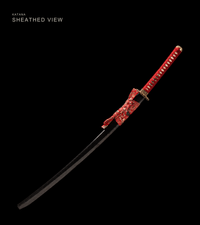 Unsharpened Wave Dragon Collector Katana — Mirror-Polished 5160, Bo-Hi and True Yokote — gallery image 2