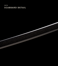 Unsharpened Dragon Maw Collector Katana — Clay-Tempered T10, Hammered Finish, Horn Saya — gallery image 5