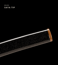 Unsharpened Dragon Maw Collector Katana — Clay-Tempered T10, Hammered Finish, Horn Saya — gallery image 7