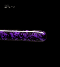 Unsharpened Violet Flame Wakizashi — Mirror-Polished Steel, Copper Fittings — gallery image 7