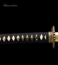 Unsharpened Eagle Eye Collector Katana — T1095, Hammered Finish, Copper Fittings — gallery image 4
