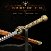 Tiger Head Tang Saber Miniature Dao - side view - MythArc collectible